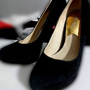 Like New Michael Kors black suede high heels